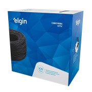 Cabo Lan Cftv 4 Pares Anatel 25 Awg 305 Metros Preto Elgin